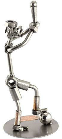 Steelman24 I Schraubenmännchen Fußball-Pokal Mit Persönlicher Gravur I Made in Germany I Handarbeit I Geschenkidee I Stahlfigur I Metallfigur