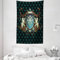 ABAKUHAUS Mittelalterlich Wandteppich und Tagesdecke, Mittelalter Wappen aus Weiches Mikrofaser Stoff Waschbar ohne Verblassen Digitaldruck, 140 x 230 cm, Zimt Schwarz Teal
