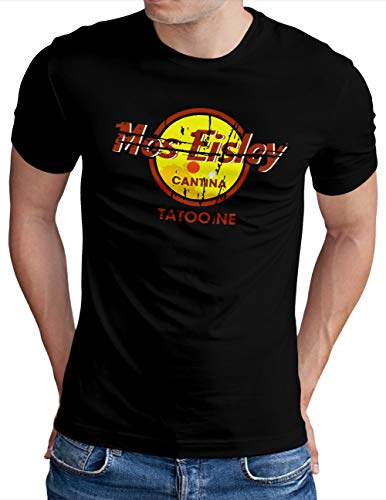 OM3® Mos-Eisley-Cantina-Tatooine T-Shirt - Herren - Best Bar in The Universe Vintage Style - S - 5XL