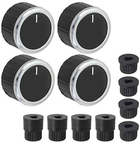 Spares2go Universal-Regler und Adapter für Backofen und Herd, Schwarz, 4 Stück