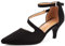 Greatonu Womens Court Shoes D'Orsay Ankle Strap Low Kitten Heel Dress Pumps Wedding Bridal Black 1 UK 6