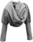 MoreChioce Strickschal mit ärmel,Damen Winterschal Halstuch Feinstrick Schal Warm Gestrickt Cape Halstücher,Hell Grau