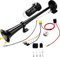 12V 118db Kit de Klaxon de Train avec Compresseur Klaxon Simple Trompette Puissant et Bruyant pour Camions, Voitures, Bateaux, SUV, Train (Noir)