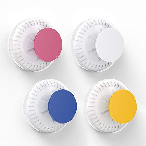 Luxear Confezione da 4 Ganci a Ventosa, Colorati per cameretta dei Bambini, Senza Fori, Ganci Decorativi, Resistenti alle Bombe, per Piastrelle, finestre, Bagno, Doccia, Bagno, Soggiorno, Cucina,