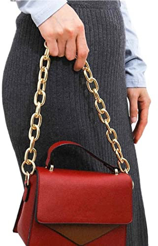 Bohend Mode Taschenkette Gold Metallisch Handtragekette Einfach Taschen Zubehör Für Frauen und Mädchen (54cm)