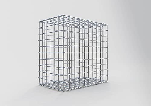 GABIONA Steinkorb-Gabione eckig, Maschenweite 5 x 5 cm, Tiefe 30 cm, Gabione 50 x 50 x 30 cm (L x H x T), C-Ring