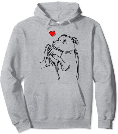 Staffordshire Bullterrier Liebe Frauchen Hunde Pullover Hoodie