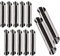 ZDNT 12 Pcs Cannoli Moule Cannoli Tubes Moule Tubes à Cannoli,Corne Moule en Acier Inoxydable pour Cuisine Cannoli,Feuilletés,Gâteau,Crème Glacé