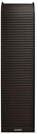 Mäusbacher Jalousieschrank RL-46-192: Modern Roll-Up Door Cabinet für Wohnzimmer, Schwarzstahl/Weiß, 46x192x44 cm, 7 kg Tragfähigkeit