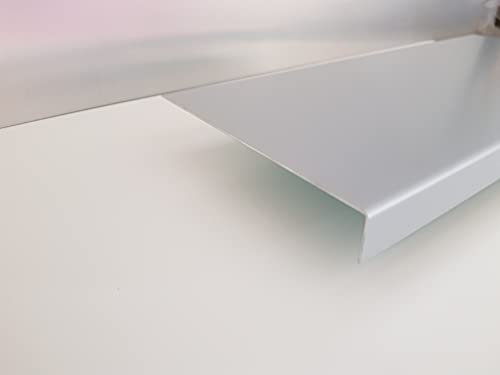 Bandeau de Rive Alu Gris Ral 9006 - épaisseur 1 mm - 16 tailles -Retour 3 cm x (Hauteur 22 cm)