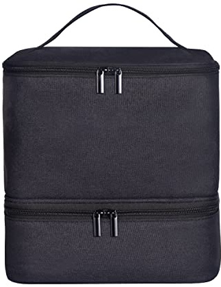 Nail Polish Carrying Case Bag-Holds 30 Bottles, Double-Layer Nail Polish Storage and Nail Dryer Case