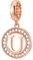 CHAWIN Initial U Letter Charms, Alphabet Charms Rose Gold, Authentic 925 Sterling Silver Charms fit Pandora Charm Bracelets, Necklace, Circle Dangle Gift for Women, Girls, Sparkling Clear Stones