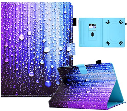 OSXINYIV 10 inch Tablet Case Cover - Housse de Protection pour Lenovo TB-X103F/Tab 2 A10-70, Galaxy A6/Tab S2 9.7, ASUS ZenPad 10, MediaPad T3 T5 10/M5 Lite (Water Droplets)