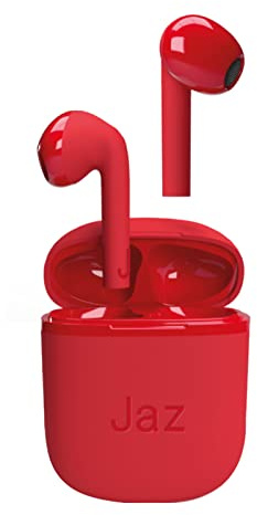 SBS JAZ Auricolari SILK true wireless stereo in-ear con custodia di ricarica, microfono integrato, per musica, chiamate, assistente vocale, autonomia di 5 ore consecutive, rosse, Unica