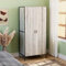 Vida Designs Brooklyn 2 Door Wardrobe Clothes Hanging Rail Shelf Industrial Rustic Bedroom Furniture (Grey)