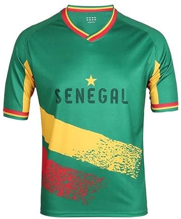 YuanDiann Qatar Coupe du Monde Football T-Shirt Fans Manche Courte Col Rond Loose Stretch Sport Casual Tee Shirt Impression Respirant séchage Rapide Jersey Maillot Entra頽ementS閚間al M