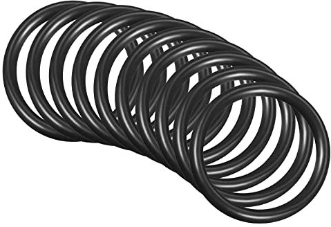 QUARKZMAN 50mm x 40mm x 5mm Nitrilo Goma Juntas Tóricas x 10uds Redondo Junta Arandela para Grifo Plomería Reparación Sellado Conexión [Negro]