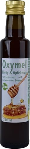 NaturGut Bio Oxymel Kurkuma & Ingwer 250ml mit Bio Honig & Apfelessig | | Getränkezusatz zum Mischen | Mit Kurkuma & Ingwer | Oxymel in Bio-Qualität