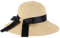 S.ROMZA Chapeau de Paille pour Femme avec Cordon Coupe-Vent à Large Bord Pliable pour la Plage, l'été, Protection UV 50+ (Jaune de Riz)