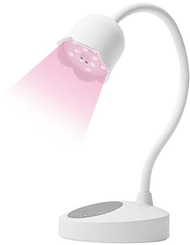 Makartt Lampada per unghie UV ricaricabile, LED gel per unghie, senza fili, 10 W, lampada UV per unghie gel, asciugacapelli gel con sensore automatico, regolazione 4 timer, veloce