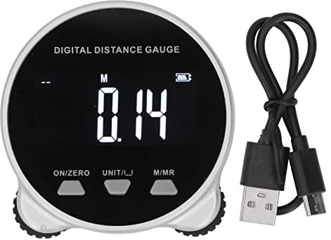 Leopacat Digitales Maßband, Laser Tape Measure mit LCD Display Wiederaufladbares Längenmesswerkzeug Rollmeter Elektronische Massband für Flache Gebogene Durchmesser Ungerade Formen