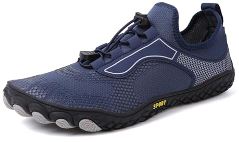 AONEGOLD Water Shoes Mens Women Barefoot Shoes Quick Dry Aqua Shoes Swim Shoes Yoga Lightweight Breathable Snorkeling Surfing Beach Shoes Fitness Shoes(Blue,Size13)