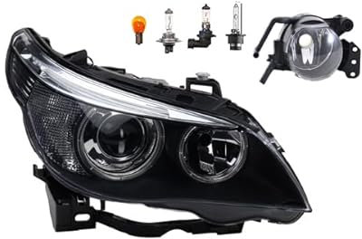 Johns, Scheinwerfer Xenon Front passend für BMW 5er E60 E61 01/2005-03/07 D1S H7 Rechts + Nebelscheinwerfer + Leuchtmittel