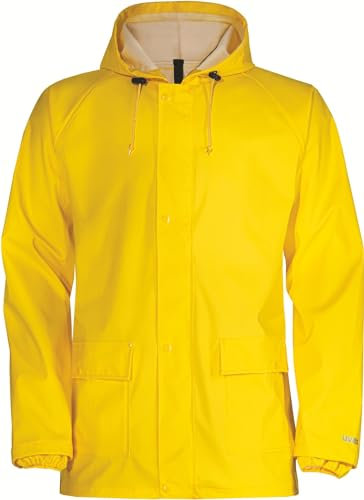 Uvex Regenjacke - wasserdicht – leichte & dehnbare Arbeits- und Outdoor-Regenbekleidung für Damen & Herren, PU Nässeschutz mit Taschen, Reißverschluss & Gummibund, reißfest & funktional