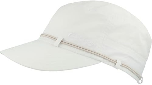 Eisley Damen Cap Kilauea mit UPF50+ CoolDry Innenband atmungsaktiv & schnell trocknend Kordelzug, Weiss.beige, one Size