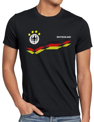 Deutschland Herren T-Shirt EM 2024 Fußball Europameisterschaft Trikot Spieler, Größe:XXXL, Farbe:Schwarz