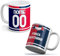 quickgadget Idea Arredo Casa regalo Tazza Sport in ceramica sport per tifoso calcio Cagliari, personalizzato con Nome e Numero