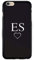 Personalised Initial Phone Case For Apple iPhone 16, 15, 14,13, 12, 11, Pro Max, Mini, XR, XS, SE Heart Initial Phone Case, Soft Black Gel TPU Phone Cover