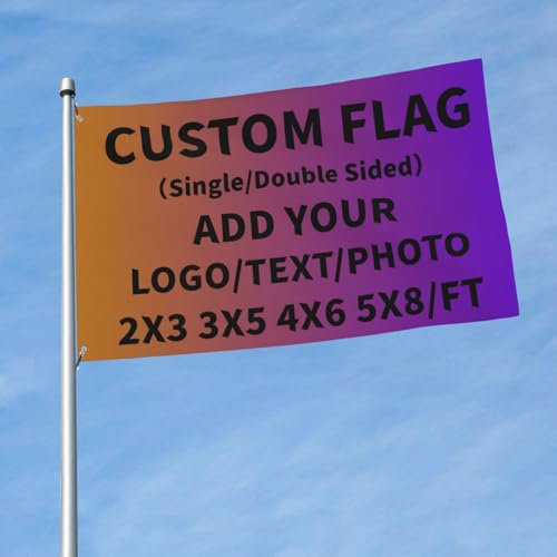 Personalisierte Flagge - Individuelle Flaggen 3x5 Ft, gestalten Sie Ihren Text, Ihr Logo oder Ihr Bild - Robustes Outdoor-Banner für Veranstaltungen, anpassbares Geschenk, einseitig bedruckt