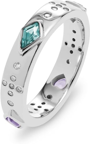 JETTE Damen-Damenring 925er Silber, recycelt Zirkonia 55, Silber 32028342
