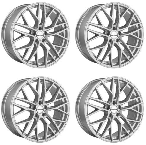 4x Carmani Felgen Alufelgen 20 Ludwig 8,0x18 ET45 5x112 white silver kompatibel mit Mercedes A B C-Coupé C CL CLA E GLA GLB GLK S Viano Vito V