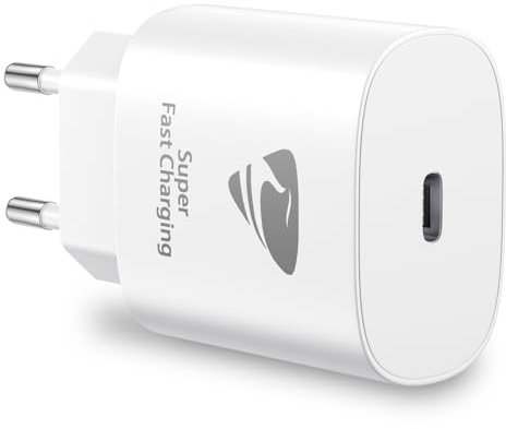 Aioneus Cargador USB C 25W Cargador iPhone Carga Rápido, PD 3.0 USBC Enchufe Pared Adaptador Tipo C Cabezal para iPhone 16 15 14 13 12 11 Pro MAX XR XS 8 7, iPad, Samsung