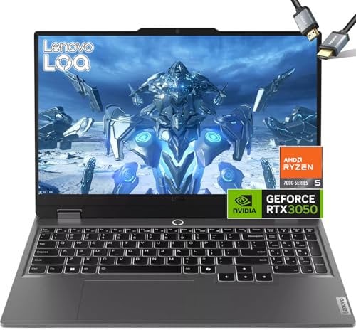 Lenovo LOQ Gaming Laptop 2024 - AMD Ryzen 5 7235HS Beat i5-11320H - 15.6 FHD IPS Display 144Hz -NVIDIA GeForce RTX 3050-64GB RAM - 2TB PCIe SSD -Backlit Keyboard -Windows 11 -G-SYNC -HDMI Cable