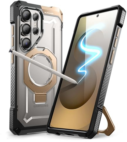 SUPCASE für Samsung Galaxy S25 Ultra Hülle mit Ringständer Slim Schutzhülle Case (Unicorn Beetle Grip) SPen Friendlich [Kompatibel mit MagSafe] Magnetisch Handyhülle Backcover für S25 Ultra (Desert)