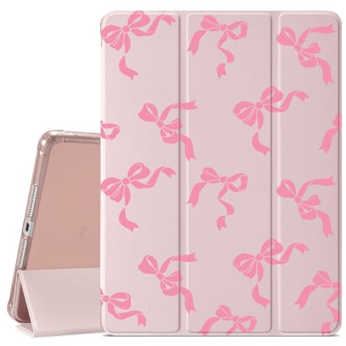CozyNestCY Custodia rosa con fiocco per iPad Pro 6a/5a/4a generazione Kawaii Girly Bows Cover per iPad 12.9 pollici iPad Pro Auto Sleep/Wake Bella custodia estetica antigraffio antiurto custodia con