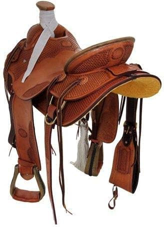 Deen, Enterprises Wade Tree A Fork Premium Western Leather Roping Ranch Work Horse Saddle, Size 15 INCHES Available