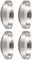 Mocoocouture 4 pezzi in acciaio inox piatti di salsa rotondi doppio strato piatti piccoli piatti spezie ciotola per antipasto piatto per ristorante stoviglie da cucina stoviglie