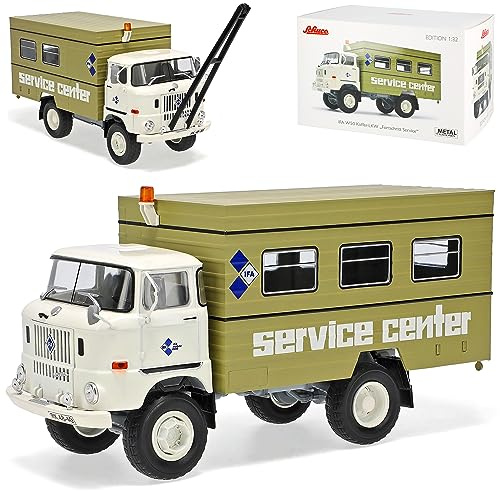 IFA W50 Koffer LKW Fortschritt Service 1/32 Schuco Modell Auto mit individiuellem Wunschkennzeichen