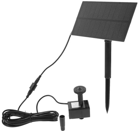 Ciieeo Pompe Solaire 1,5w pour Fontaine Extérieure Fontaine à Eau à Énergie Solaire Piquet de Fixation Pompe à Cascade pour Jardin Bassin et Piscine Kit Solide et Facile à Installer