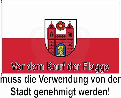 KÖNIGSBANNER Fahnenmast Fahnen - Wildeshausen Fahne 120x200cm - Handmade in DE - Inkl. Fahnen Befestigung für Fahnenmast - Doppelt gesäumt, stabiles Gurtband + 3 Kunststoff-Karabinerhaken
