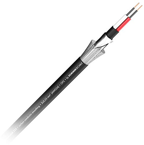 Sommer Cable Mikrofonkabel SC-Carbokab 225 2x 0,25mm² OFC Class 6 Carbon Leiterglättung Digital-Audio 110 ohm AES/EBU ab 1m+ Meterware - 200-0281