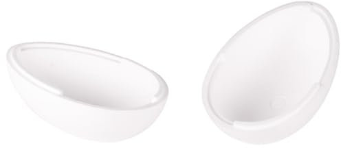 Rayher 30167000 Œuf en polystyrène, 2 demi-coquilles, hauteur de 26 cm, blanc