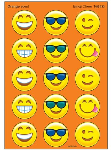 Emoji Cheer Stinky Stickers Large