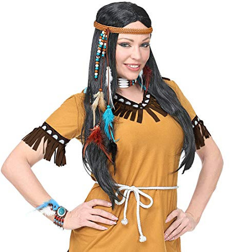 NET TOYS Tolle Indianer-Schmuck Accessoires | 5-teilig | Stylisches Damen-Kostüm-Zubehör Schmuck-Set Squaw | Perfekt geeignet für Karneval & Mottoparty
