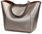 Pahajim Mode Sacs à main Femme Grandes Capacité Poches Sac à Main Sac à Bandoulière Shopper Sac Souple pour le Travail et les Voyages(bronze)
