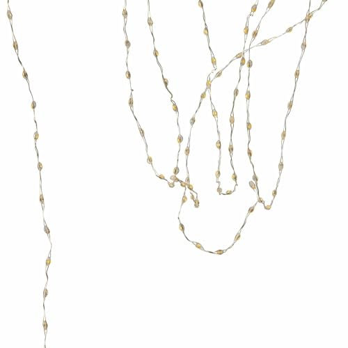 Loberon Lichterkette Regine, Mikro-LEDs, intensiv warmes Licht, Weihnachtsbeleuchtung, Weihnachtsdekoration, Weihnachten, Eisendraht, klar